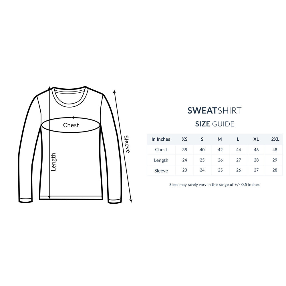 Baby Blue Printed Sweatshirt for Men