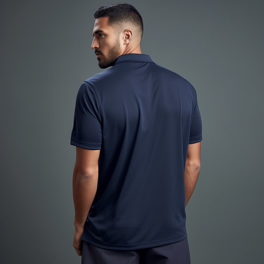 Men's Navy Blue Polo T-Shirt for Premium Comfort