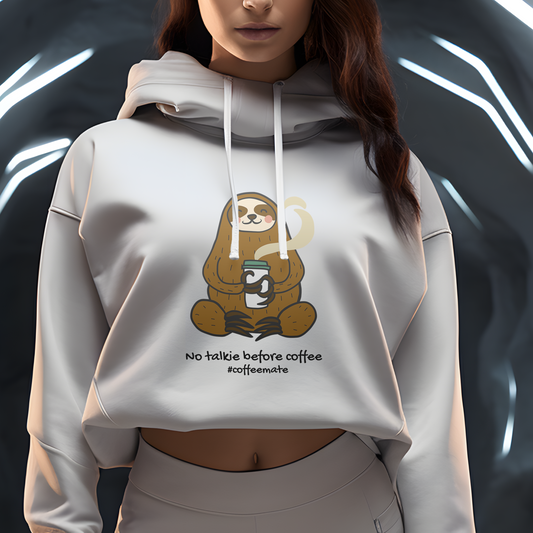 Coffee Theme Croptop Hoodie - TEENATE