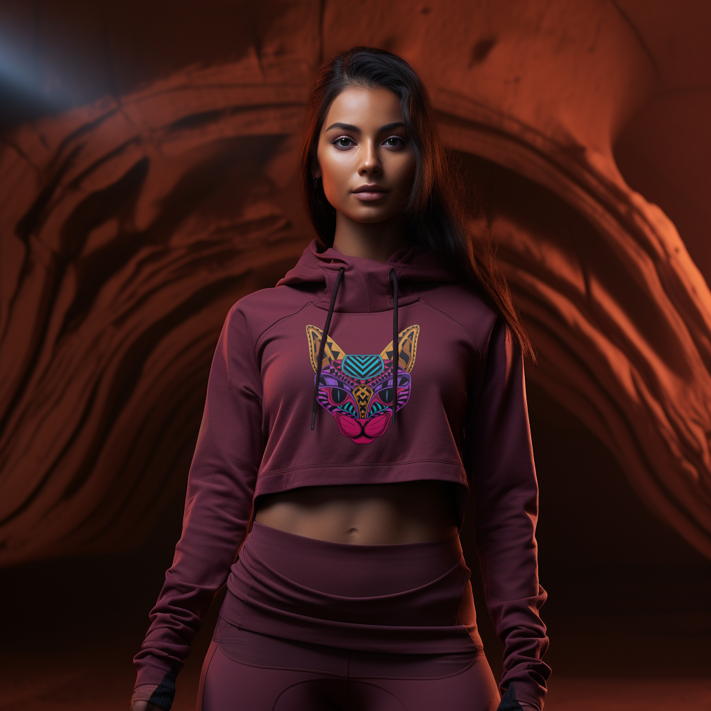 Maroon crop shop hoodie