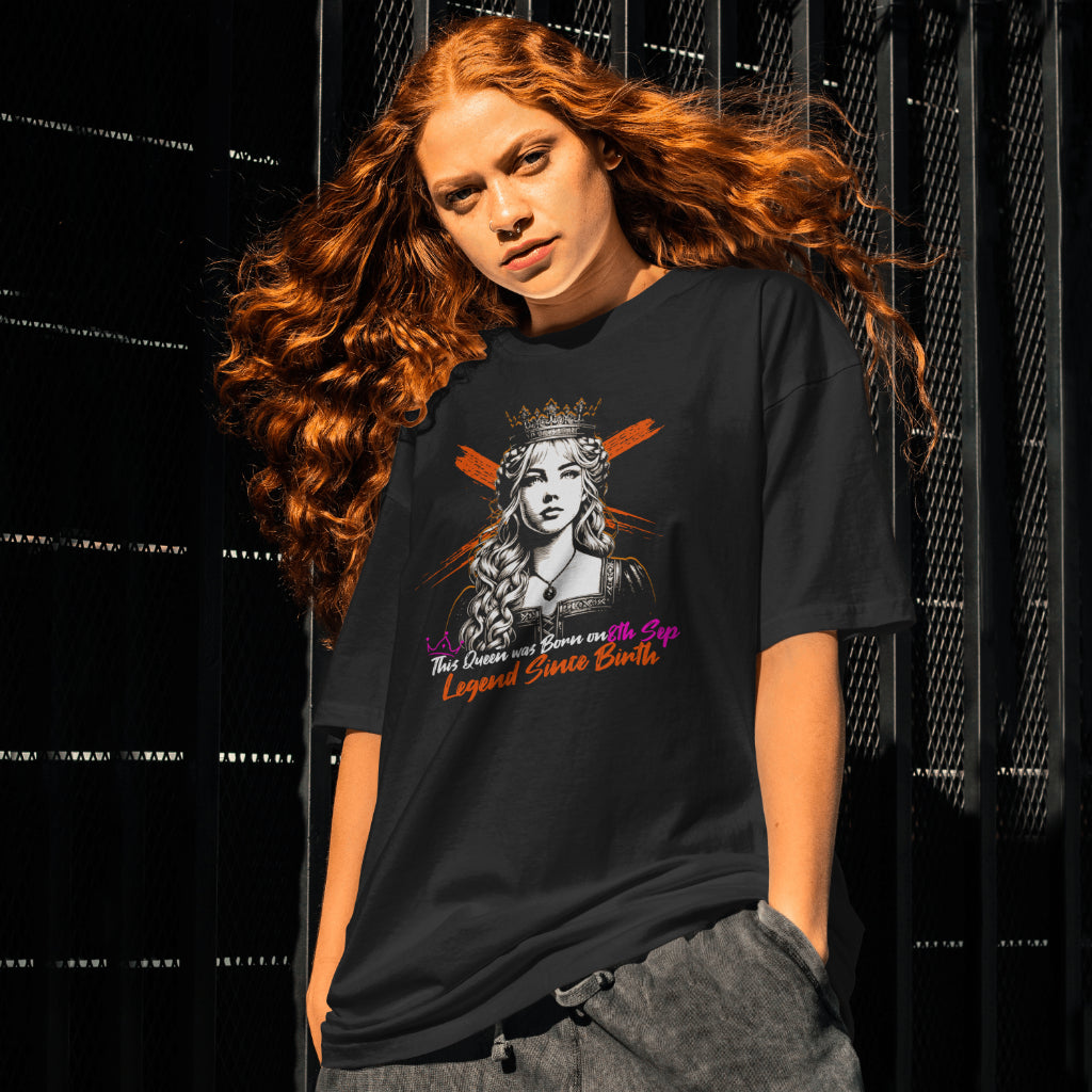 TEENATE Women's Oversized Black T-Shirt – Custom Birthday Theme