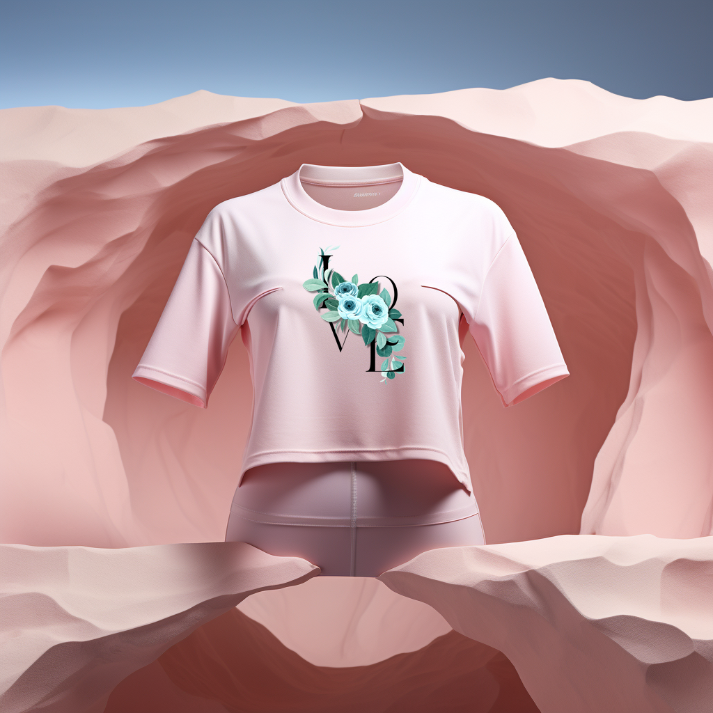 Floral Theme Crop Top T-Shirt - TEENATE