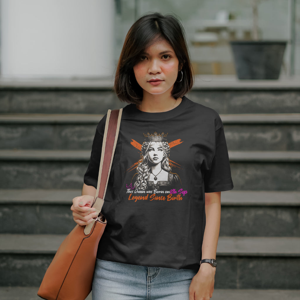 TEENATE Women's Oversized Black T-Shirt – Custom Birthday Theme