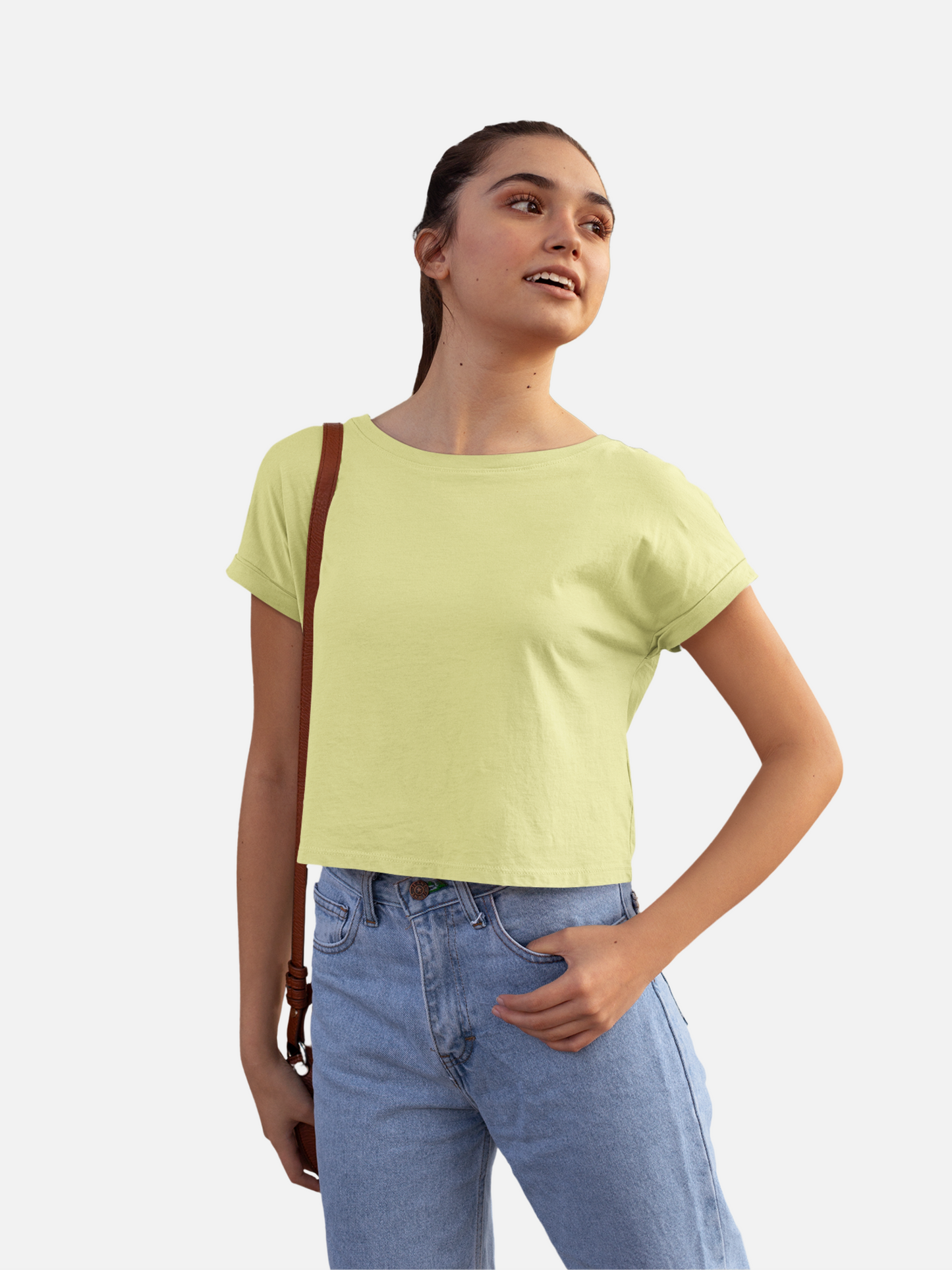 Butter Yellow Plain Crop Top