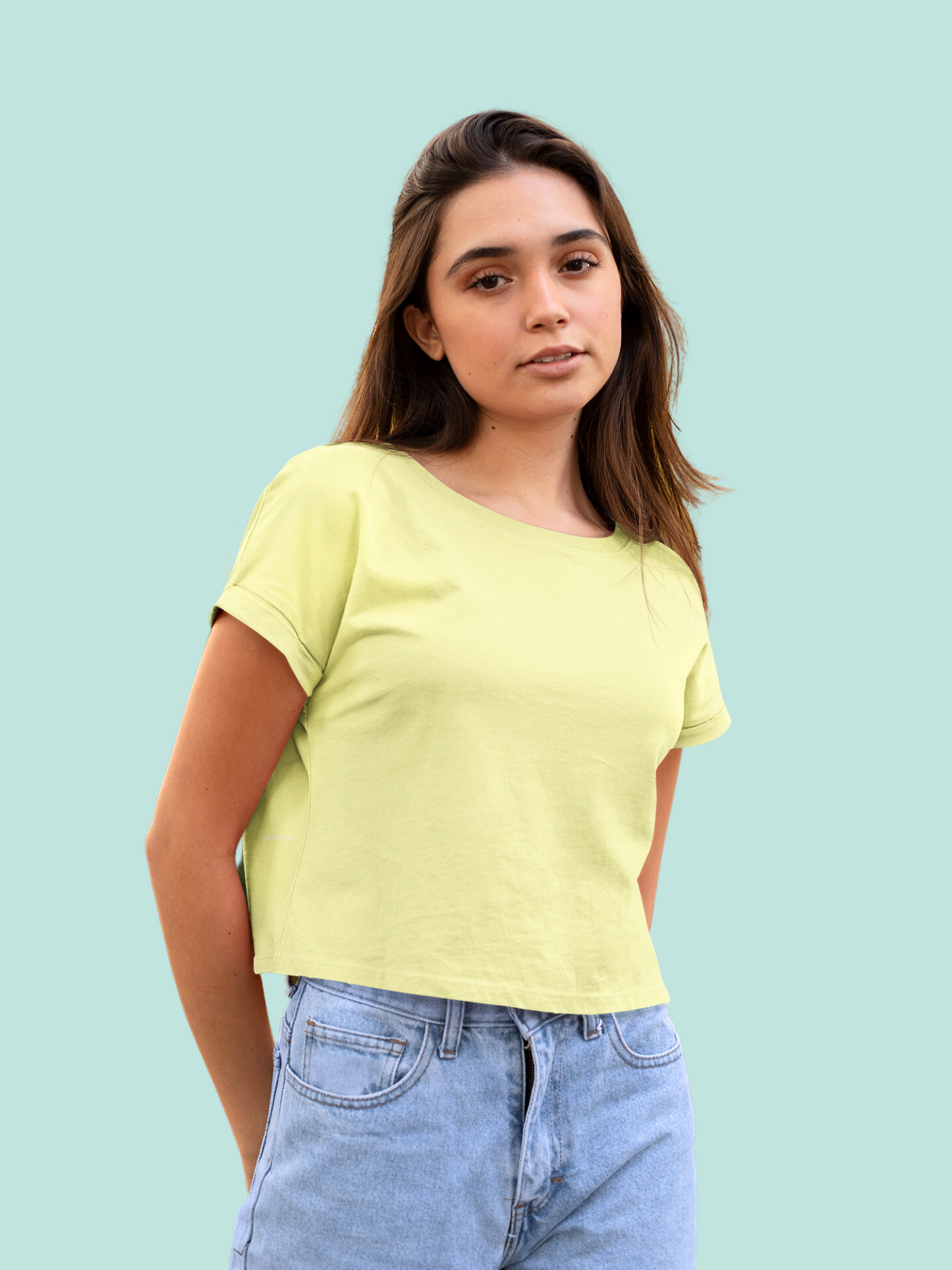 Butter Yellow Plain Crop Top