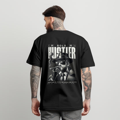 Bold Hustler Oversized Black T-Shirt