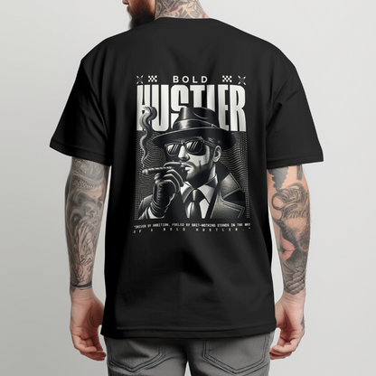 Bold Hustler Oversized Black T-Shirt