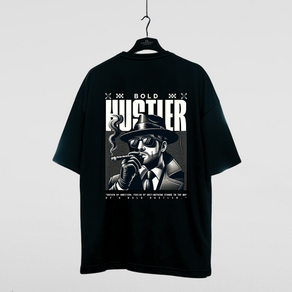 Bold Hustler Oversized Black T-Shirt