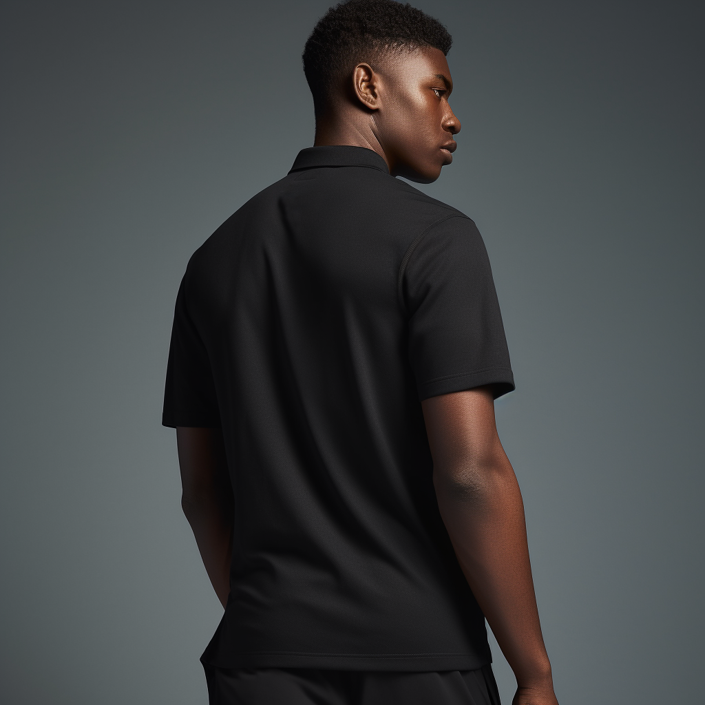 Men's Black Polo T-Shirt with Premium Comfort