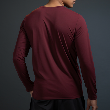 Maroon Printed T-Shirt for Men