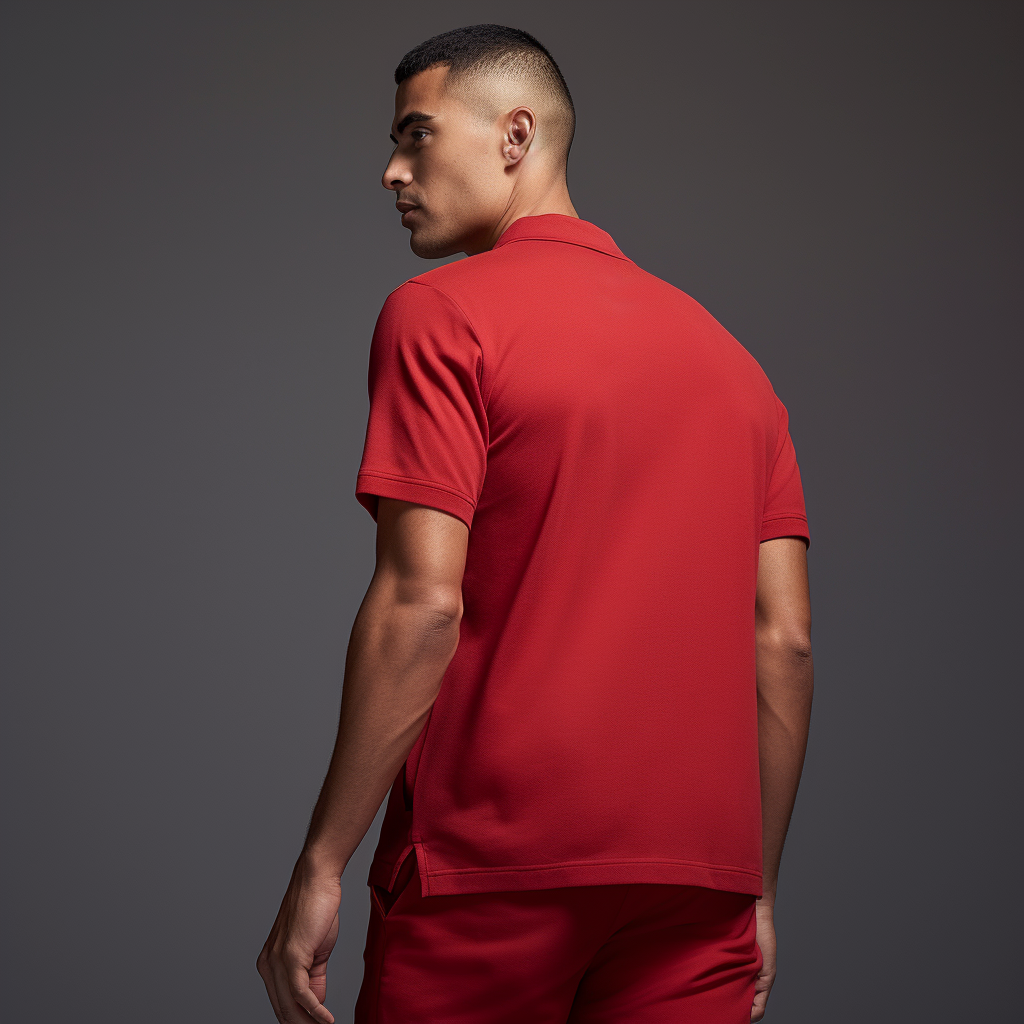 Men's Red Polo T-Shirt for Premium Comfort