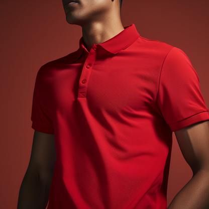 Men's Red Polo T-Shirt for Premium Comfort