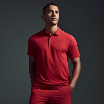 Men's Red Polo T-Shirt for Premium Comfort