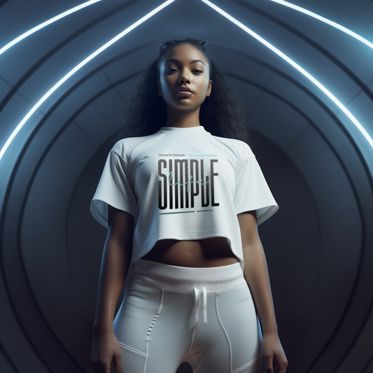 White Croptop Cotton T-Shirt - TEENATE