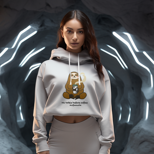 Coffee Theme Croptop Hoodie - TEENATE