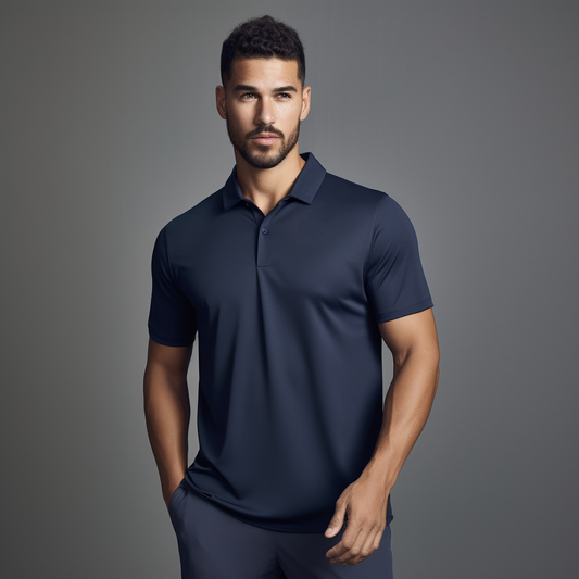 Men's Navy Blue Polo T-Shirt for Premium Comfort