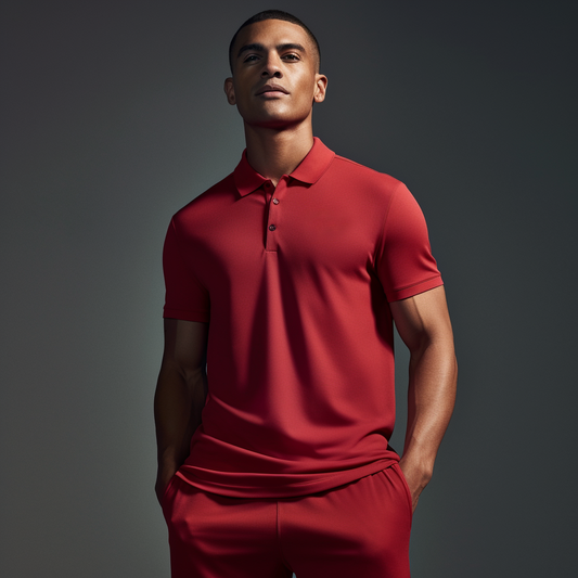 Men's Red Polo T-Shirt for Premium Comfort
