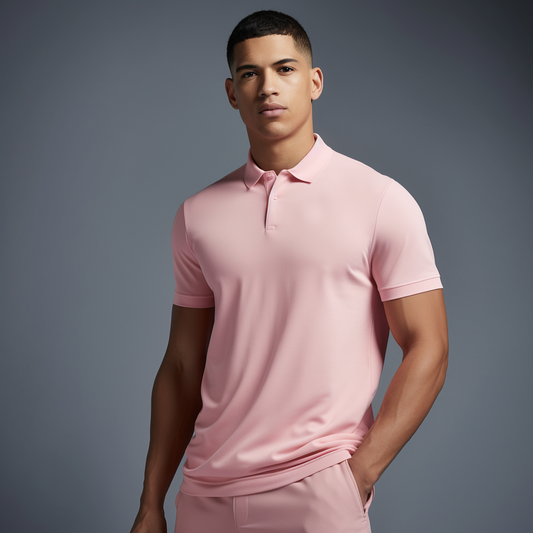 Mens Light Pink Polo T-Shirt for ultra Comfort