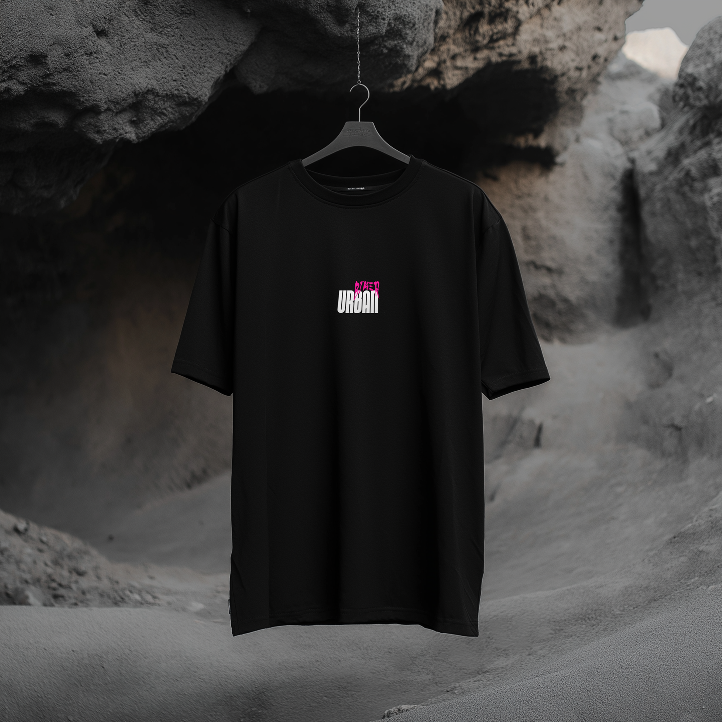 Urban Biker Black Oversized T-Shirt