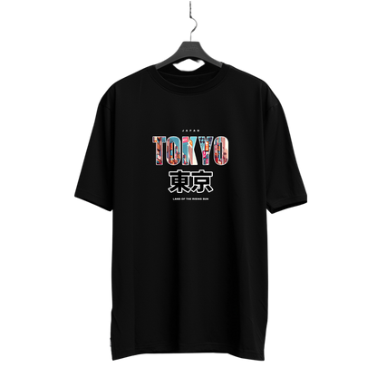 Tokyo Black Oversized T-Shirt