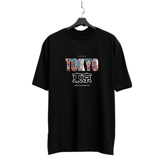 Tokyo Black Oversized T-Shirt