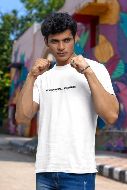 Fearless Mindset - White Round Neck T-Shirt