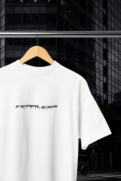 Fearless Mindset - White Round Neck T-Shirt