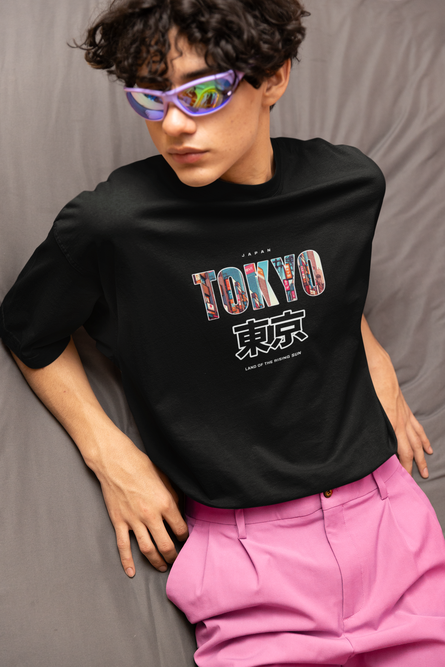 Tokyo Black Oversized T-Shirt